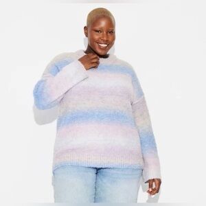 Wild Fable NWOT Multicolor Purple Ombre Striped Sweater